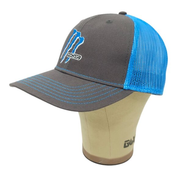 Monster Hydro Mesh Snapback Cap Trucker Baseball Embroidered Logo Hat - Picture 2 of 13